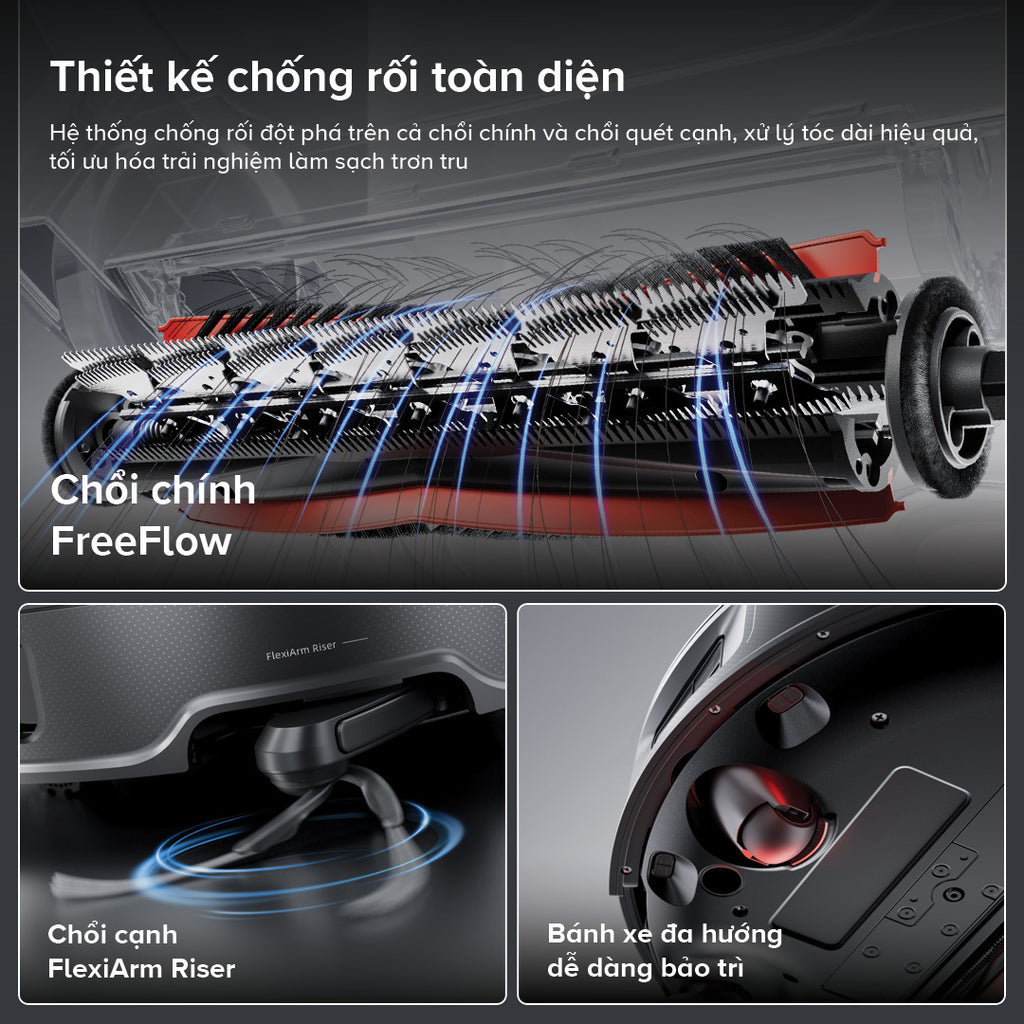Chổi chính FreeFlow và Chổi cạnh FlexiArm Riser