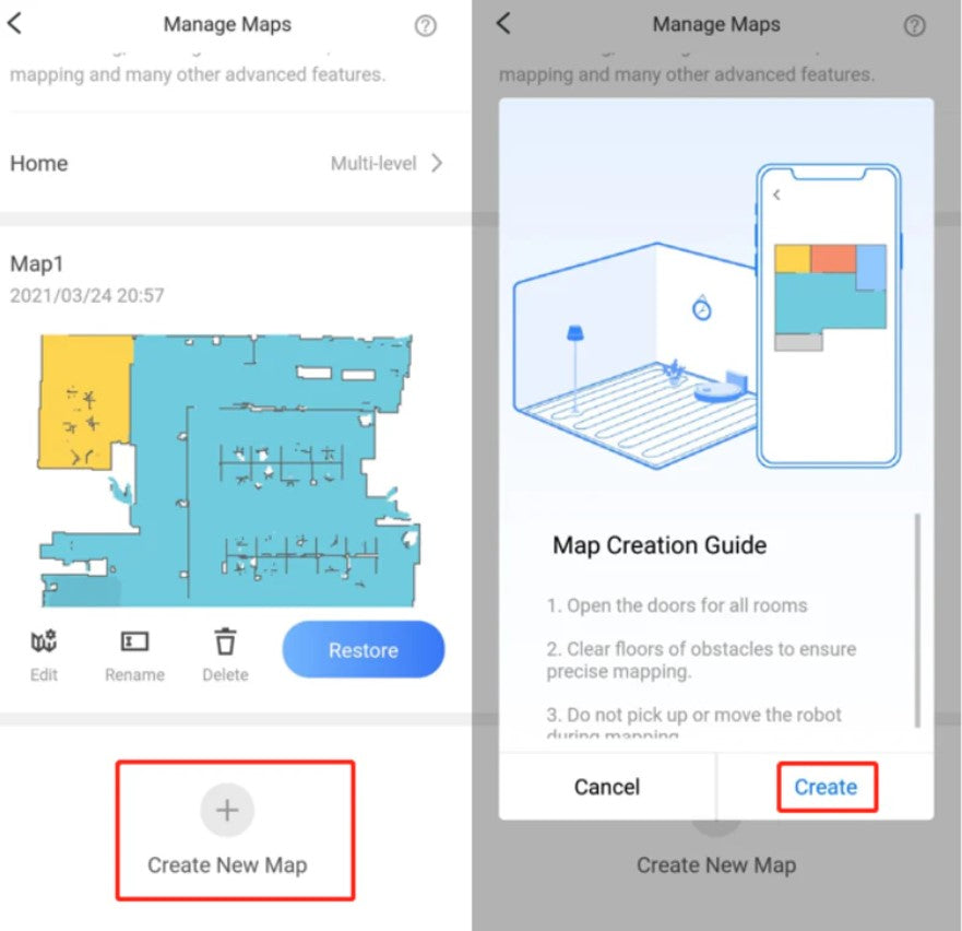 Tạo bản đồ các tầng tiếp theo trong ứng dụng