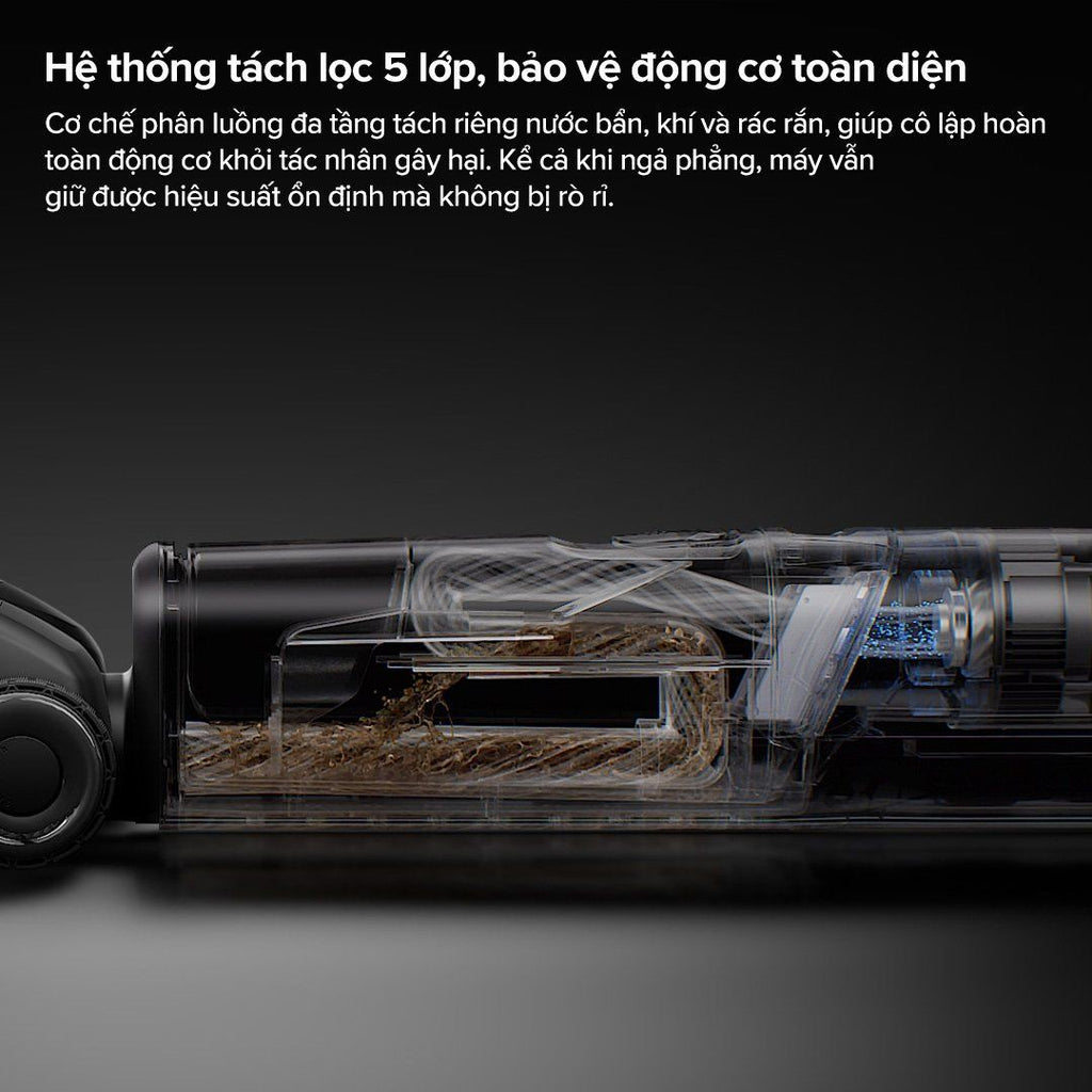 F25 Ultra có hệ thống tách lọc 5 lớp để đảm bảo an toàn cho động cơ