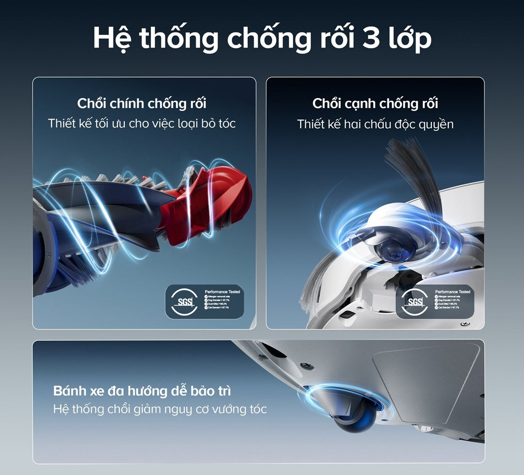 Qrevo Curv 2 Pro sử dụng hệ thống chống rối 3 lớp thông minh