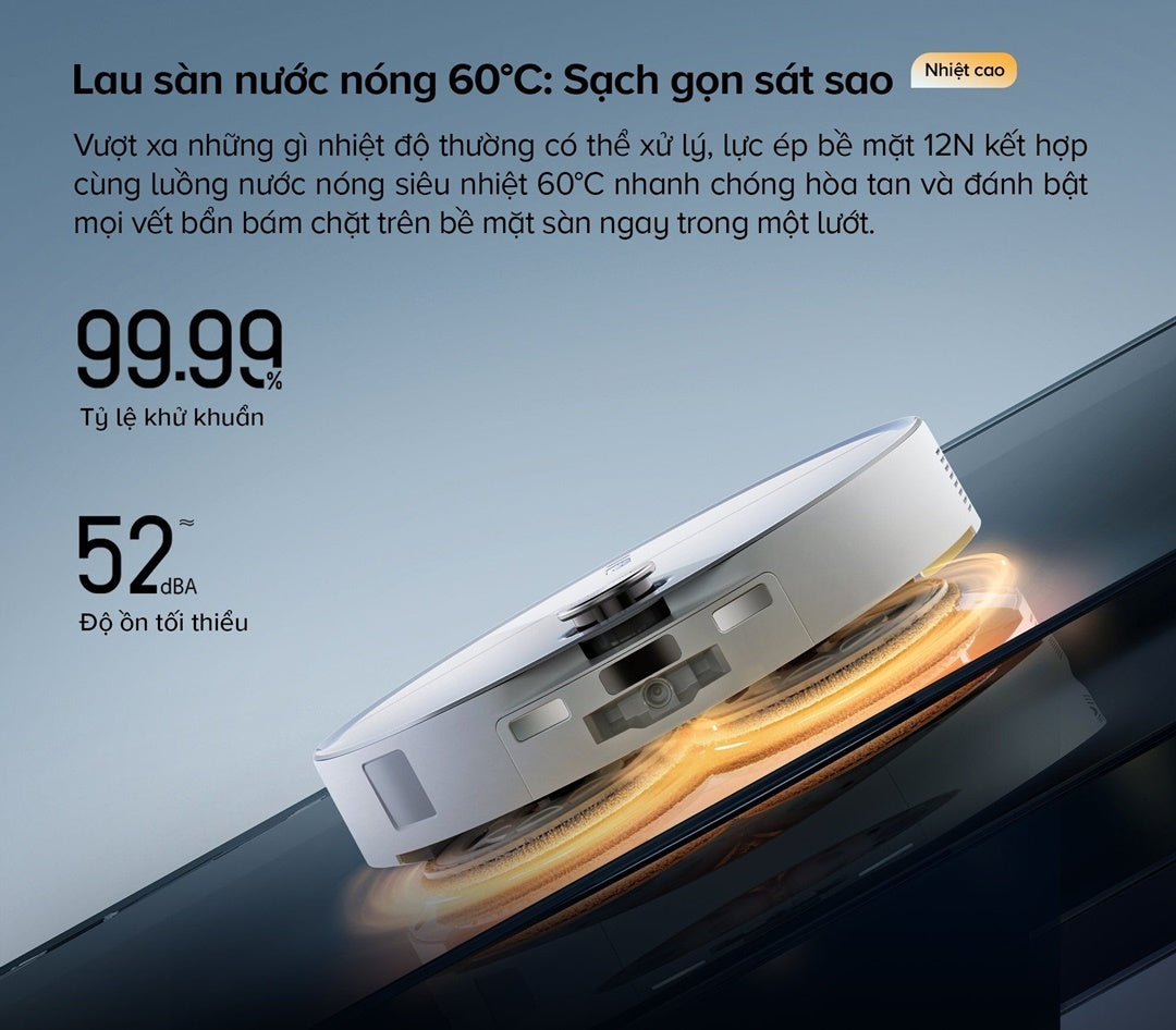 Với Curv 2 Pro, bạn có thể trải nghiệm tính năng lau sàn nước nóng hoàn toàn mới