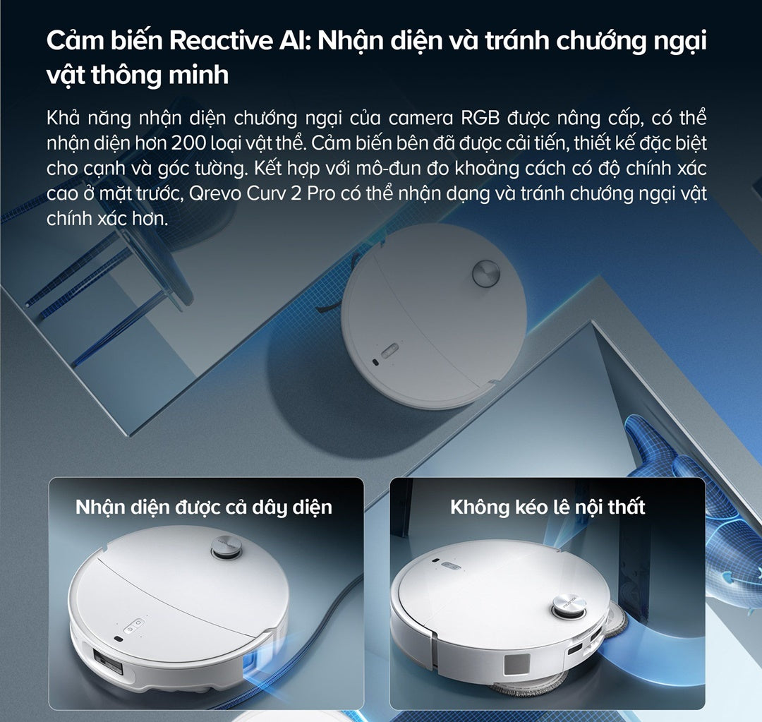 Reactive AI của Curv 2 Pro được nâng cấp để nhận diện 200 loại chướng ngại vật