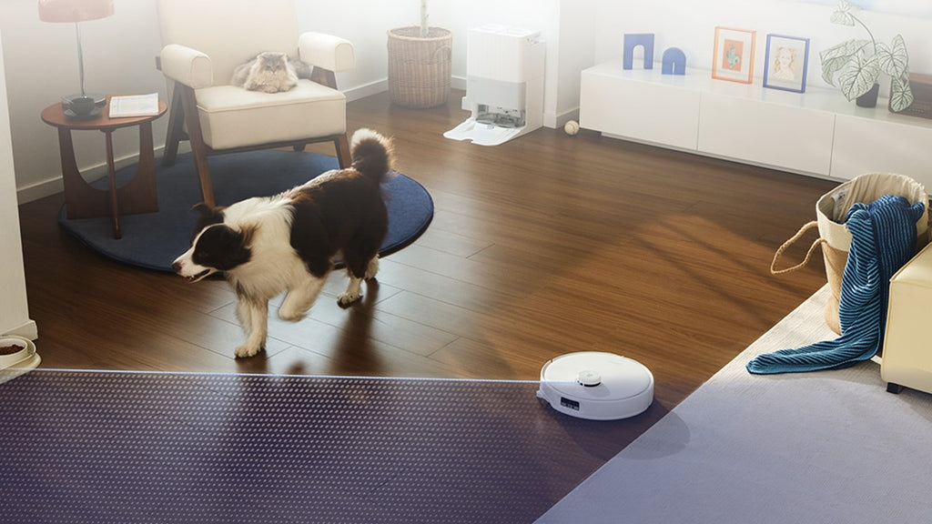 Cảm biến bụi của Qrevo Edge 5V1 giúp ích rất nhiều cho gia đình nuôi thú cưng