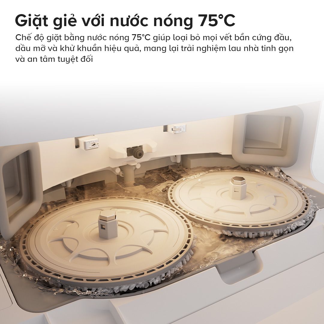 Qrevo C Pro đột phá với tính năng giặt giẻ bằng nước nóng 75°C