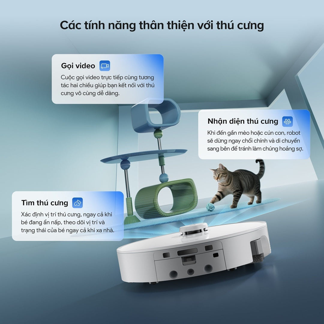 Qrevo Curv 2 Flow có các tính năng thân thiện với thú cưng