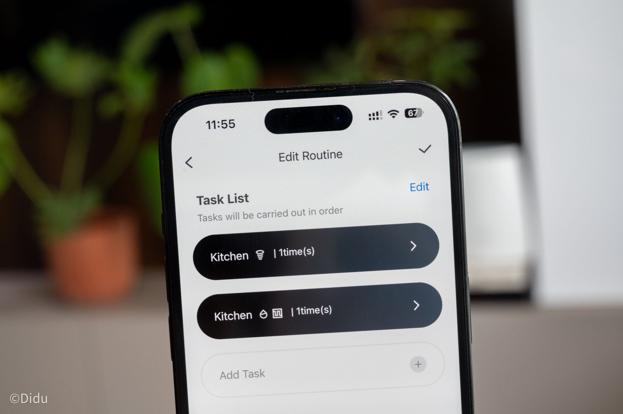 Cấu hình lau dọn theo từng phòng, khu vực