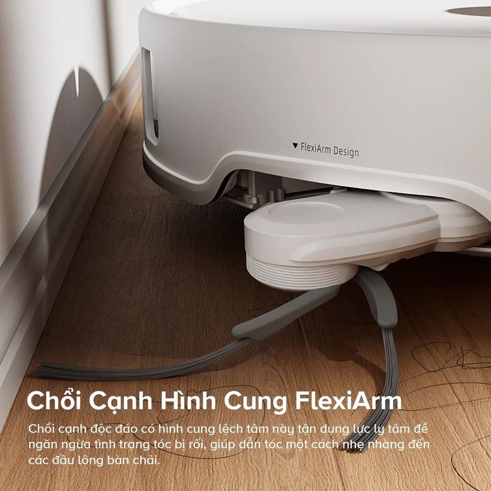 Hệ thống chống rối kép Dual Anti-Tangle được tích hợp trong robot hút bụi Roborock Qrevo Curv
