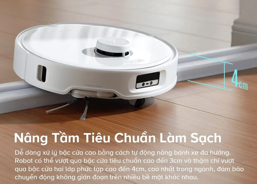 Roborock Qrevo Curv được trang bị hệ thống khung gầm AdaptiLift